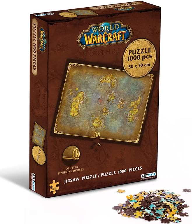 ABYstyle World of Warcraft - Puzzle 1000 pièces - Carte d'Azeroth