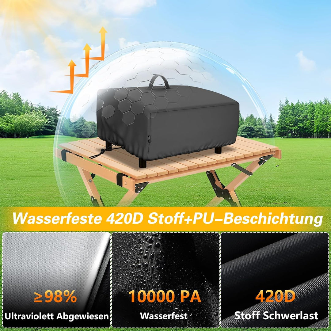 EVRBUL Tragbare Grillplattenabdeckung Passt Für Blackstone Und Pit Boss 2-Brenner Tischgrillplatte,