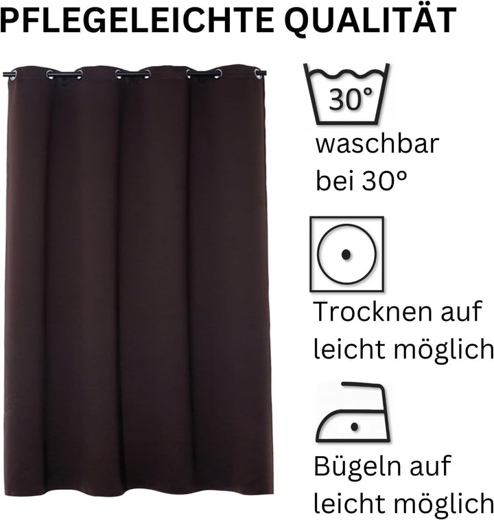 PremiumShop321 2er Pack Verdunklungsvorhang Gardinen mit Ösen, Blickdicht 140x245 cm Vorhang Verdunk
