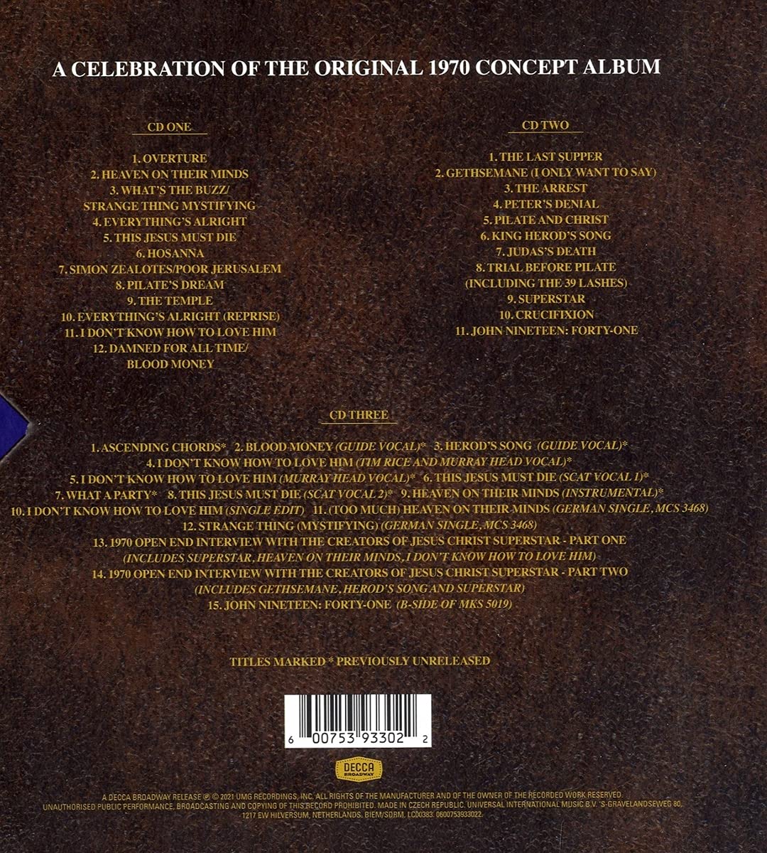 Jesus Christ Superstar - 50th Anni. (Ltd. 3CD Box), Audio-CD