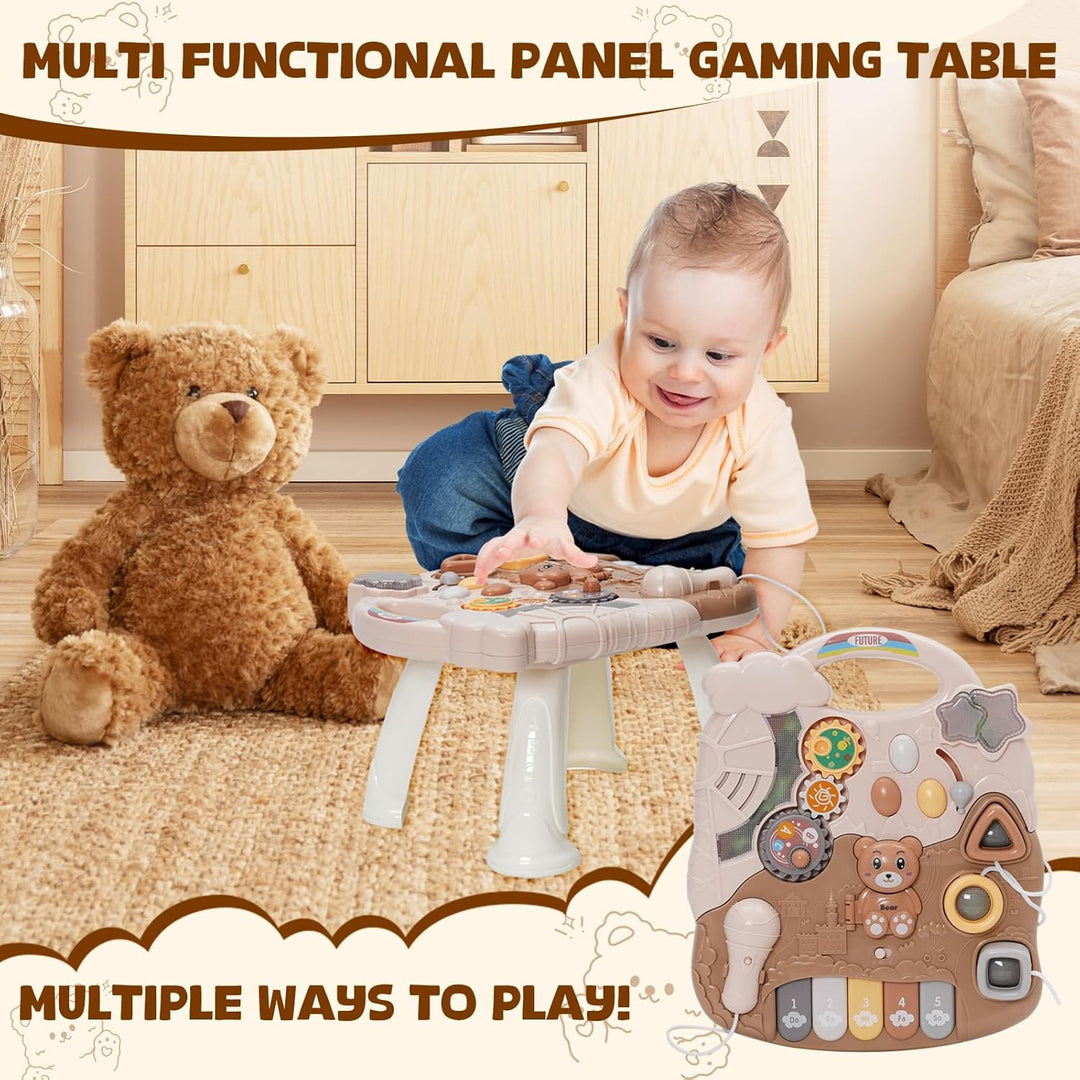 3 in 1 Lauflernwagen, Baby Lauflernwagen, Lauflernhilfe, Interaktive Laufhilfe mit Licht Musik & Abn