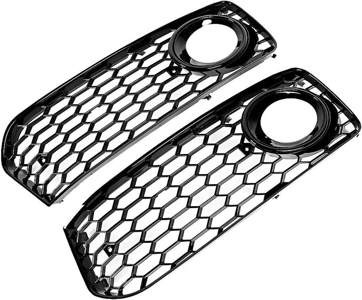 Qiilu Paar Nebelscheinwerfer Kühlergrill Modifikation Teile Passend für Audi A5 S-Line/S5 B8 RS5