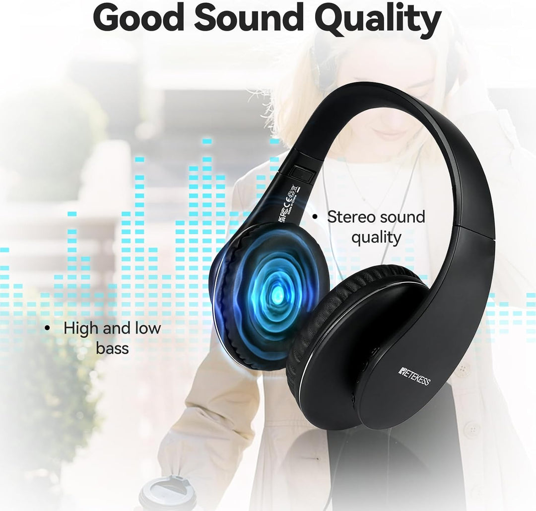 Retekess TA005P Funkkopfhörer für TV, Over-Ear kabellose kopfhörer mit RF, Verbesserte Version der Z
