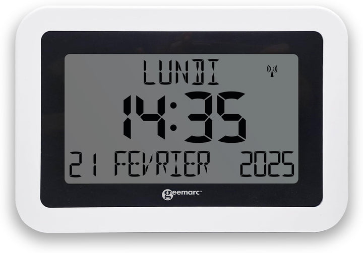 Digitale Uhr und ewiger Kalender – Die Viso 10 von Geemarc mit automatischer Zeiteinstellung und gro