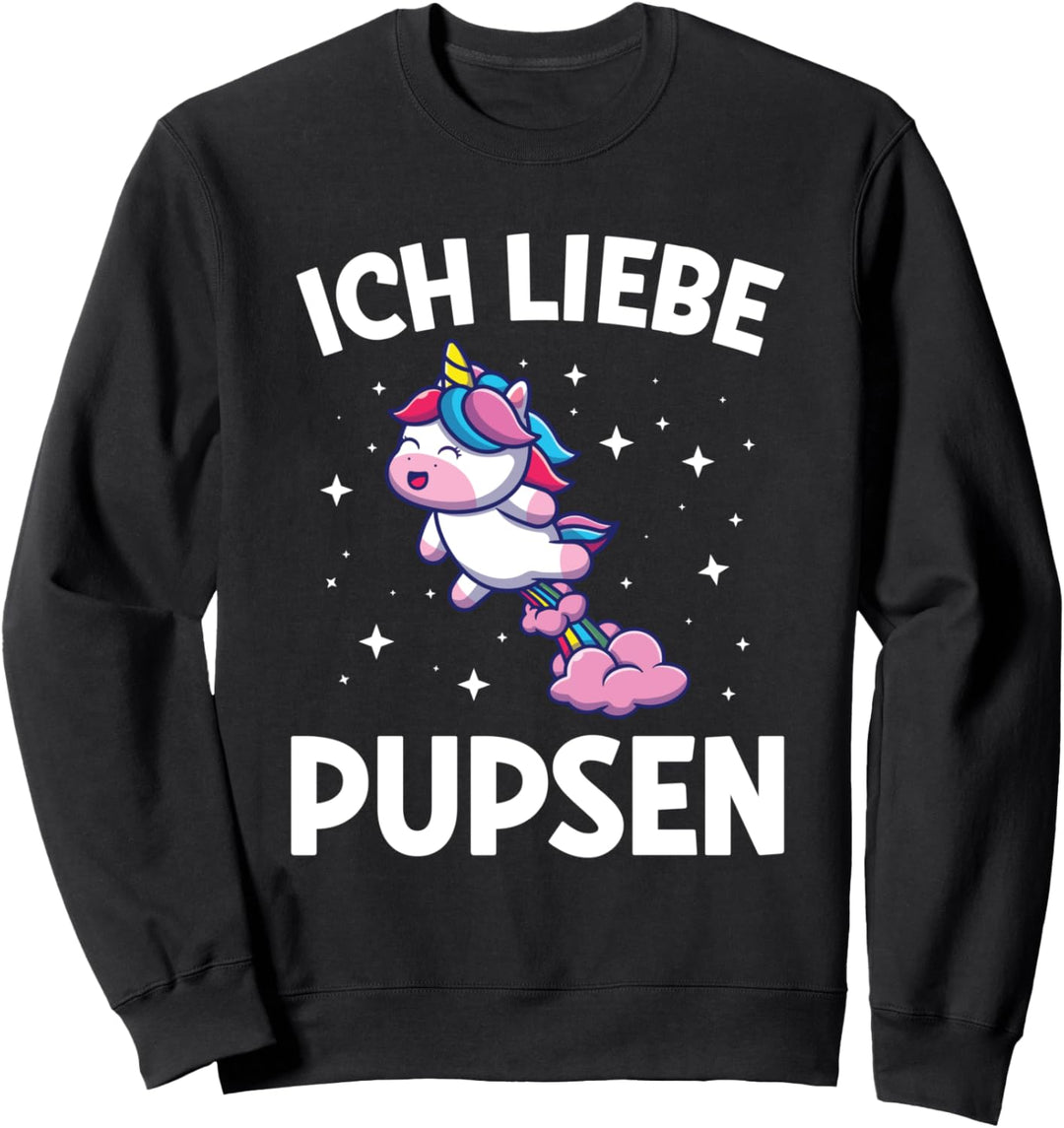 Ich Liebe Pupsen Einhorn Lustiges Furzen Pups Sweatshirt