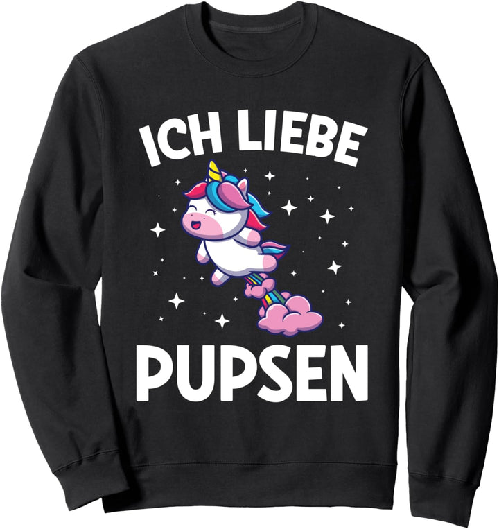Ich Liebe Pupsen Einhorn Lustiges Furzen Pups Sweatshirt