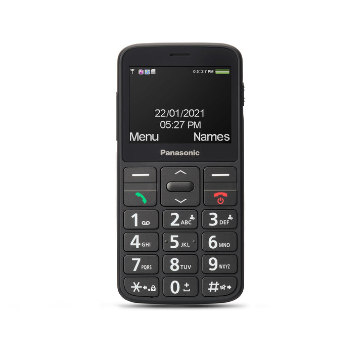 Panasonic KX-TU160EXB Essentials Mobiltelefon für Senioren, SOS-Notruftaste, grosse Separate Tasten,