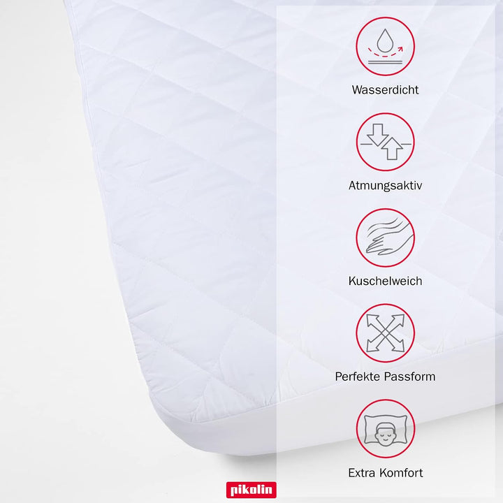 Pikolin Home - Gesteppter Matratzenschoner/-bezug, wasserdicht, atmungsaktiv, hypoallergen und extra