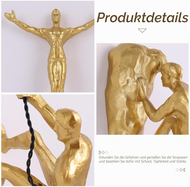 6er Set Kletterer Wanddeko Skulptur – Nordisch-Moderne Deko Figur, Einzigartige Kletternde Figur für