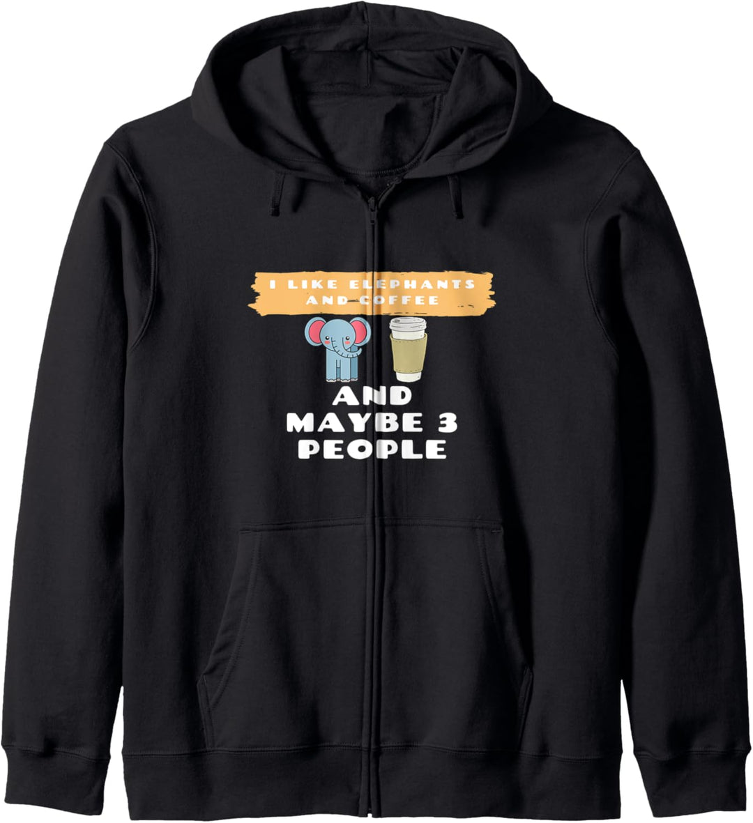 Lustiges Elefanten-Kaffeegeschenk Ich mag Elefanten und Kapuzenjacke