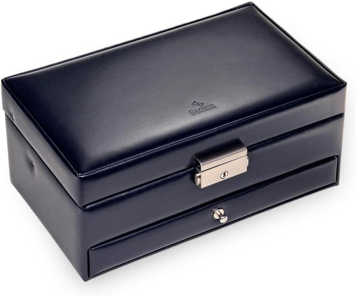 Schmuckkasten Helen florage/navy (Leder)