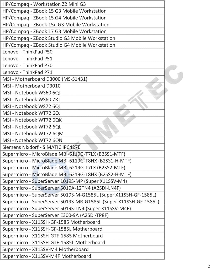 Timetec Hynix DDR4 2666 MHz PC4-21300 Unbuffered ECC 1,2 V CL19 1Rx8 Single Rank 260 Pin UDIMM Undef