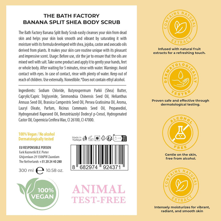 Banana Split Shea Body Scrub,300 Gramm