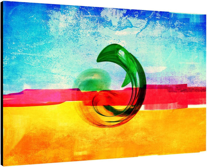Paul Sinus Art 60x80cm Abstrakt036_Leinwandbild Sinfonie der Freude Abstrakte Kunst Kunstdruck auf L