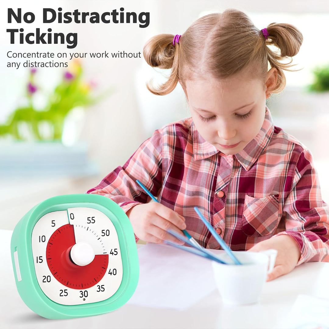 Visueller Timer Kinder mit mit Stummer Flash Funktion, 60-Minuten-Visual Timer für Kinder für Kinder