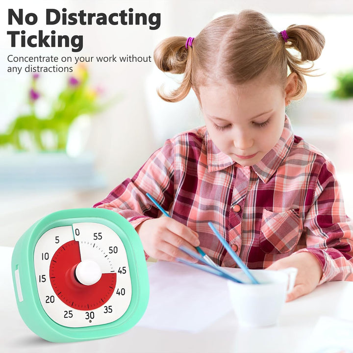Visueller Timer Kinder mit mit Stummer Flash Funktion, 60-Minuten-Visual Timer für Kinder für Kinder