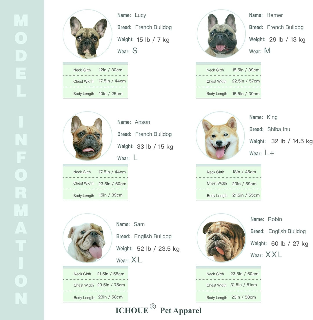 iChoue Pet Clothes Dog Hoodie Hooded Full-Zip Sweatshirt English Bulldog Boston Terrier Cotton Winte