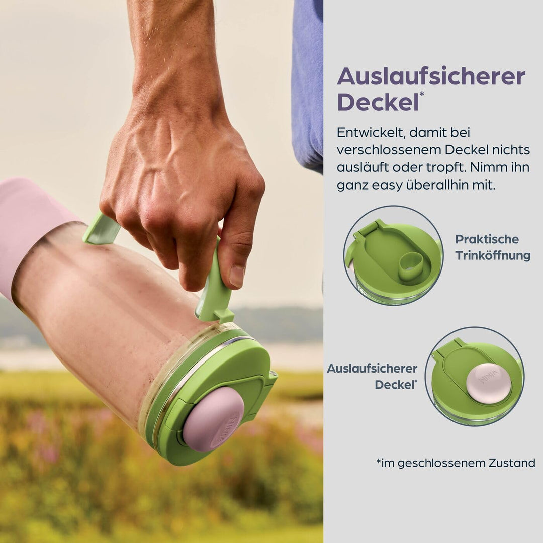 Ninja BlendBoss Mixer mit tragbarem Becher, Mixgerät mit abnehmbarem Reisebecher, 3 voreingestellte
