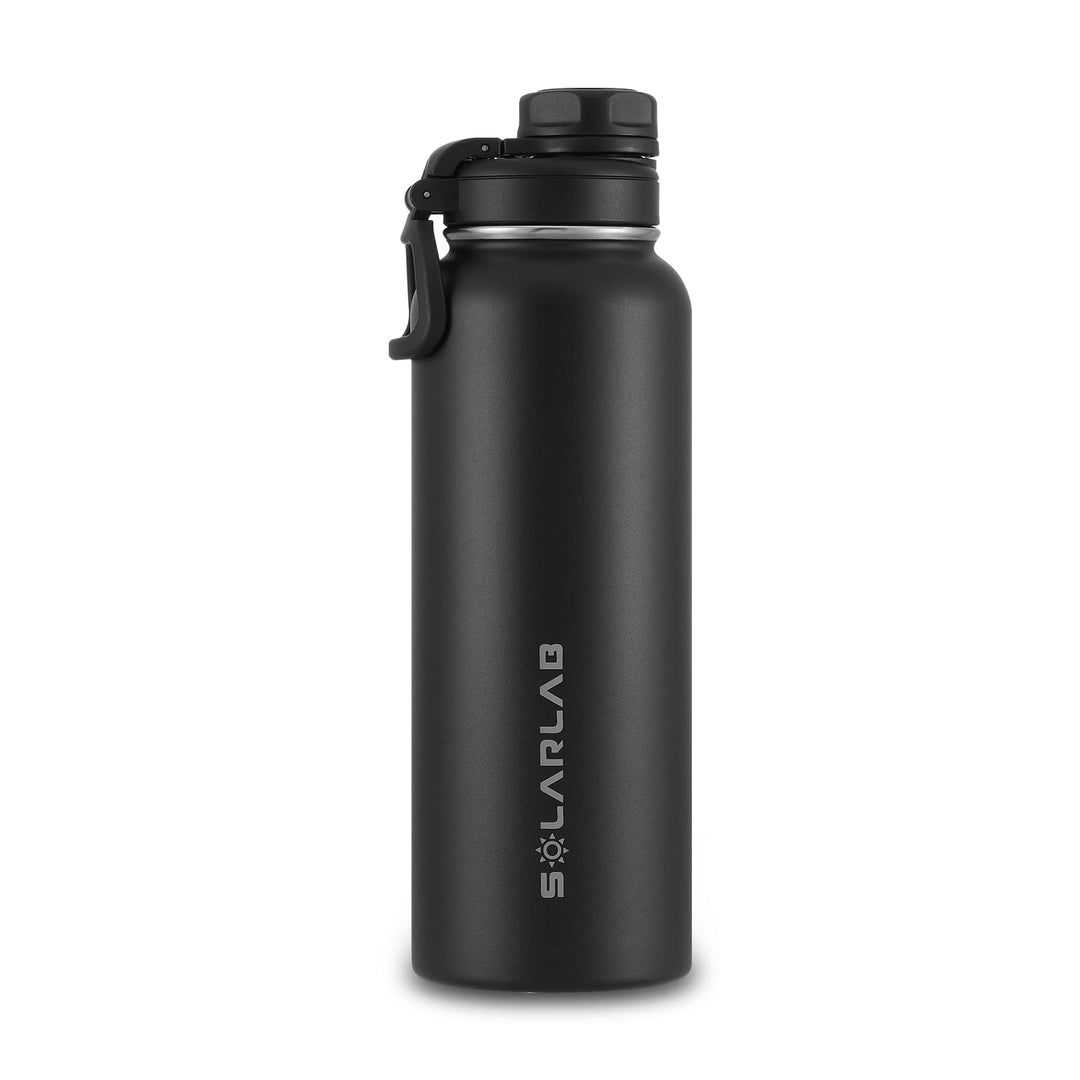 SOLARLAB Trinkflasche edelstahl - Thermoflasche Isolierflasche Thermoskanne 1l für heisse und kalte