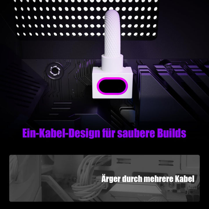 8-Pin CPU Verlängerungskabel,5V 3Pin ARGB SYNC für PC Stromversorgungskabel,18AWG für Kabelverlänger