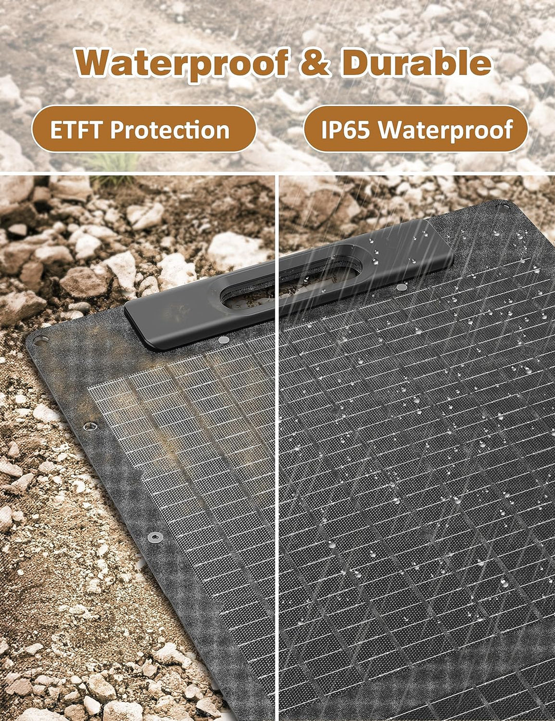 Rophie 60W Solarpanel Faltbare, Tragbarer Solar Panel TragbarerMonokristalline Flexible mit USB/type