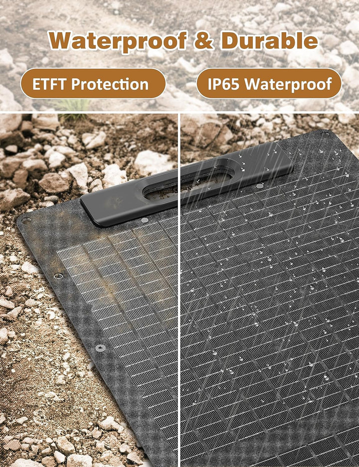 Rophie 60W Solarpanel Faltbare, Tragbarer Solar Panel TragbarerMonokristalline Flexible mit USB/type