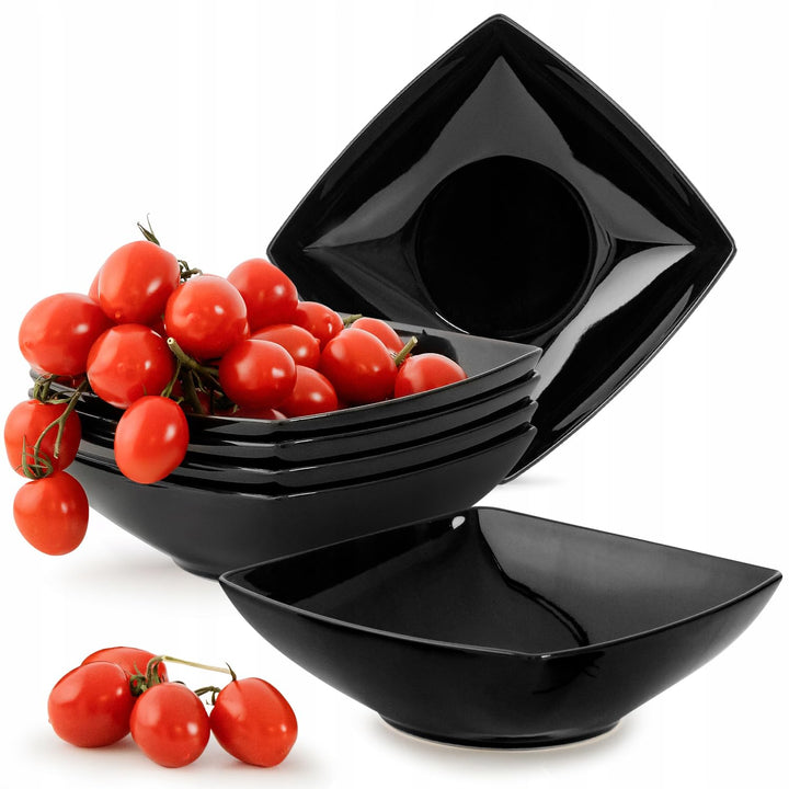 Konsimo. Elegant Suppenteller Set 6er - Schale aus Keramik - Pastateller und Tiefteller für 6 Person