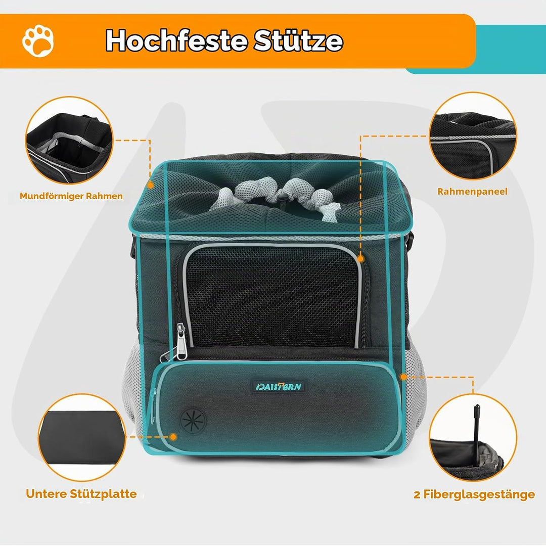 Hundefahrradkorb bis 3KG mit Lenkeradapter Φ53mm, Hundekorb Fahrrad Vorne Rucksack Schultertasche Au