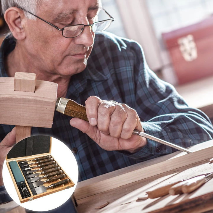 Hohlbeitel Stechbeitel Meissel Set, 8 stück Stechbeitelsatz Holzschnitzerei Hand Meissel Werkzeug Ho