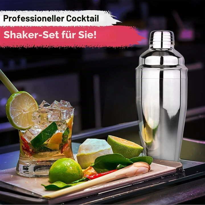 Cocktail Set 750ml Cocktail Shaker,24pcs Bar Zubehör Coctail Mixer Set Barkeepers Friends Jigger,Bos