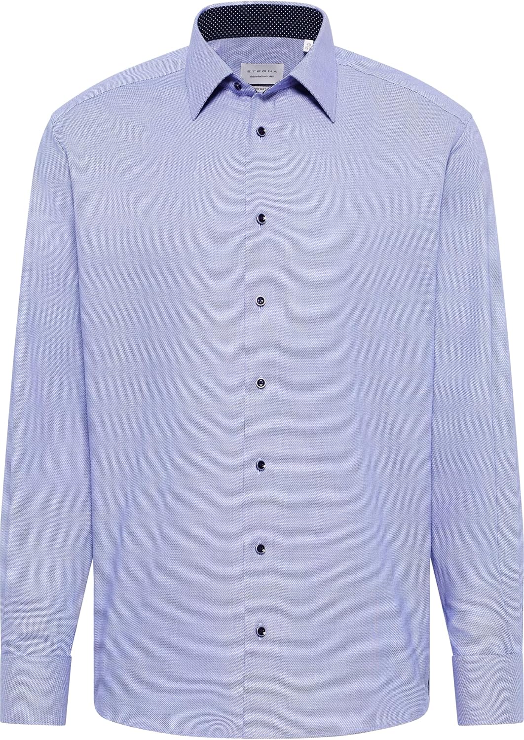 ETERNA Herren Hemd Comfort Fit Langarm Kent 42 Kragen / 67 Ärmel Royal Blau, 42 Kragen / 67 Ärmel Ro