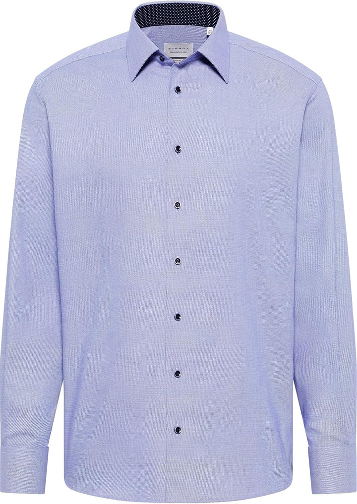 ETERNA Herren Hemd Comfort Fit Langarm Kent 42 Kragen / 67 Ärmel Royal Blau, 42 Kragen / 67 Ärmel Ro