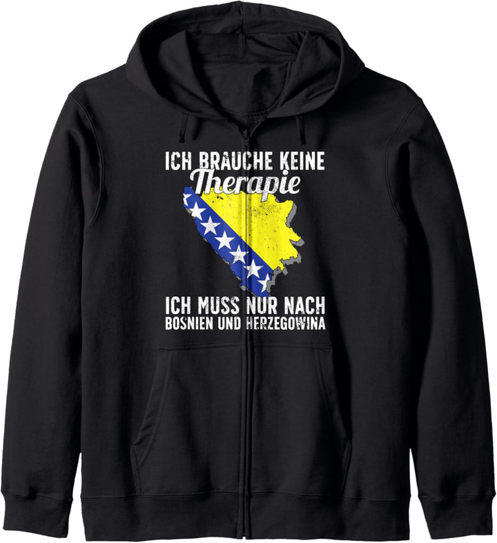Bosnische Flagge I Bosnien und Herzegowina Kapuzenjacke