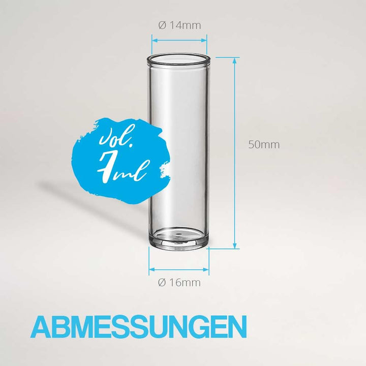 Tuuters 100x Kunststoff Reagenzgläser mit Korken, Kunststoffröhrchen (50 x Ø16, Presskorken) 50 x Ø1