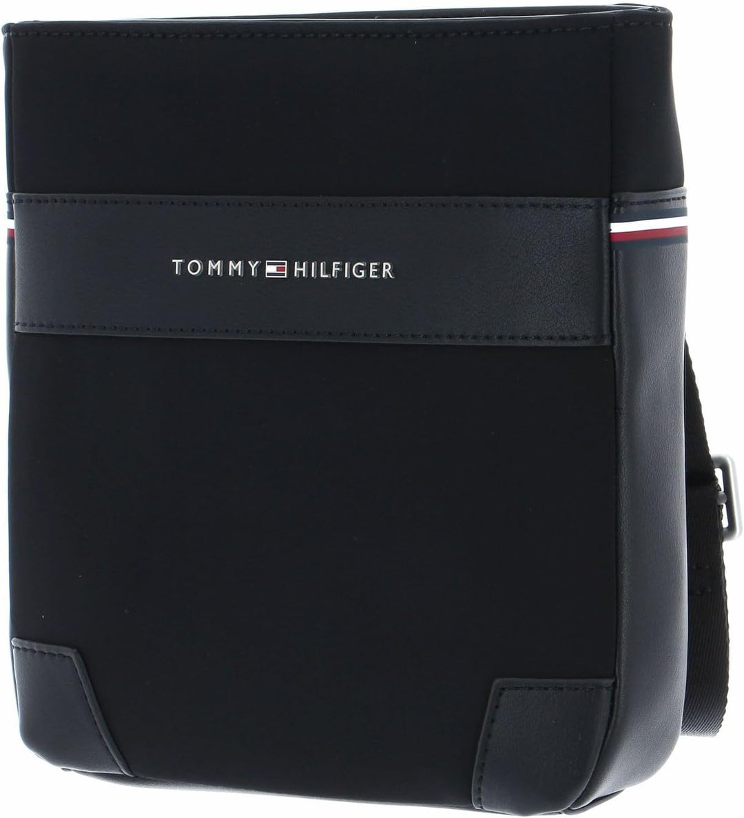 Tommy Hilfiger Herren Umhängetasche TH Urban Nylon Mini Crossover Klein, Schwarz (Black), Einheitsgr