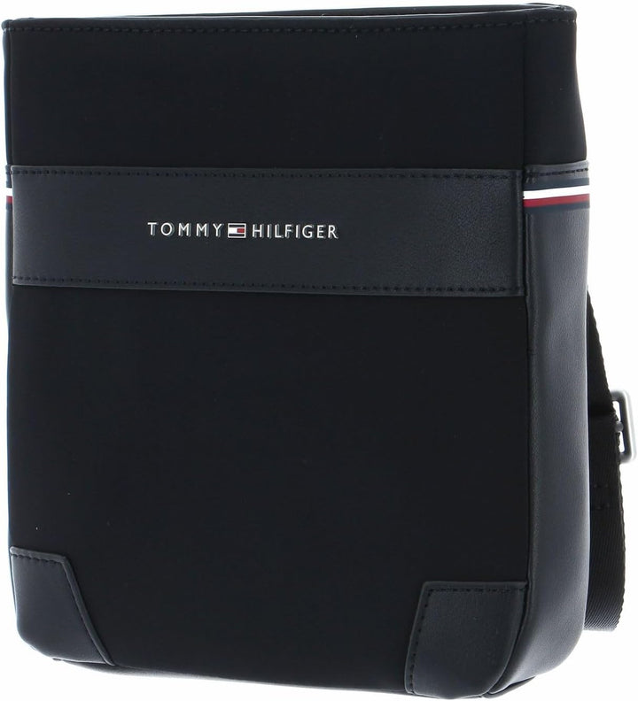 Tommy Hilfiger Herren Umhängetasche TH Urban Nylon Mini Crossover Klein, Schwarz (Black), Einheitsgr