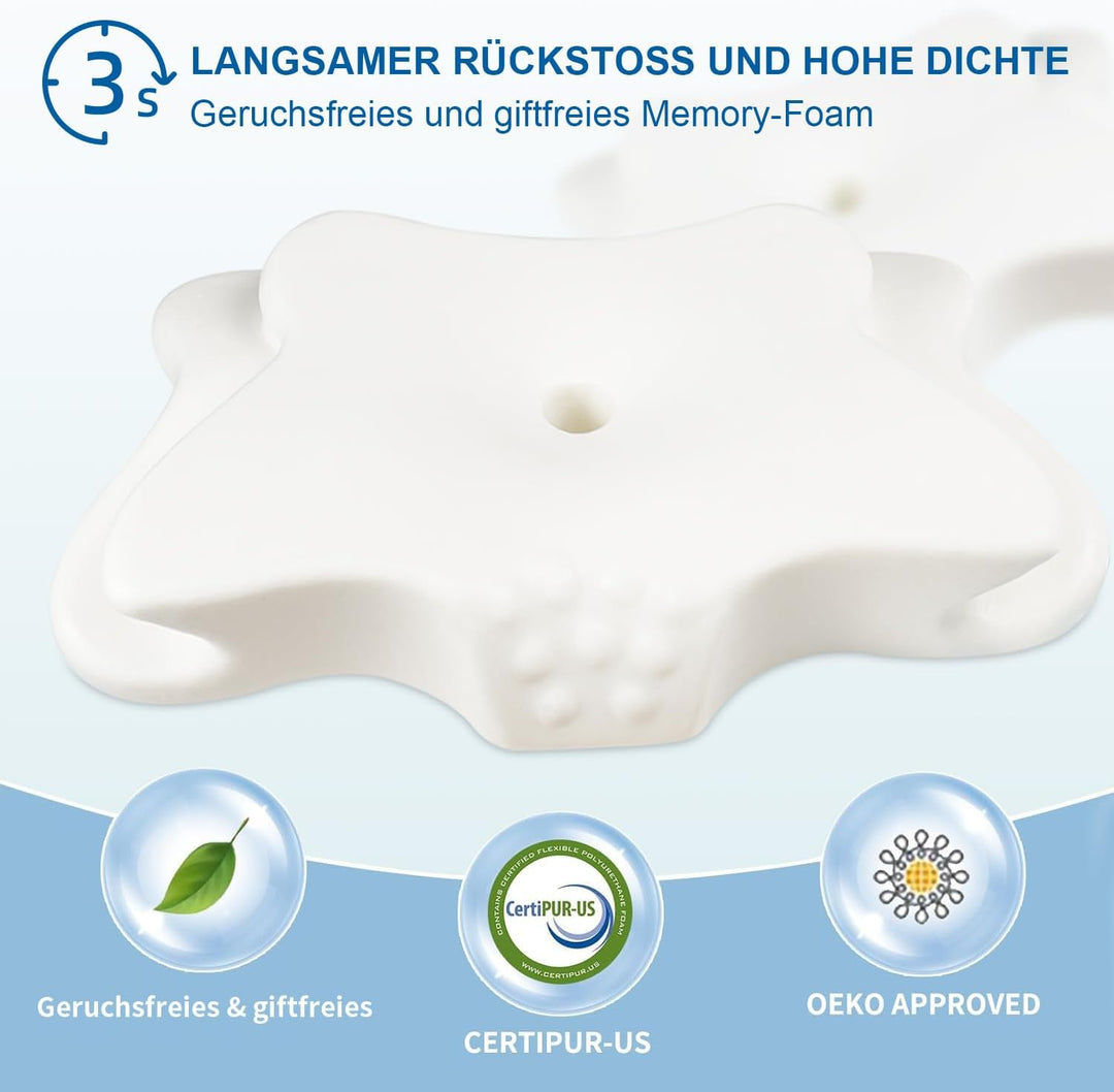 CHxxy Memory Foam Pillows, Cervical Pillow for Neck and Shoulder Pain Relief, Ergonomic Contour Bed