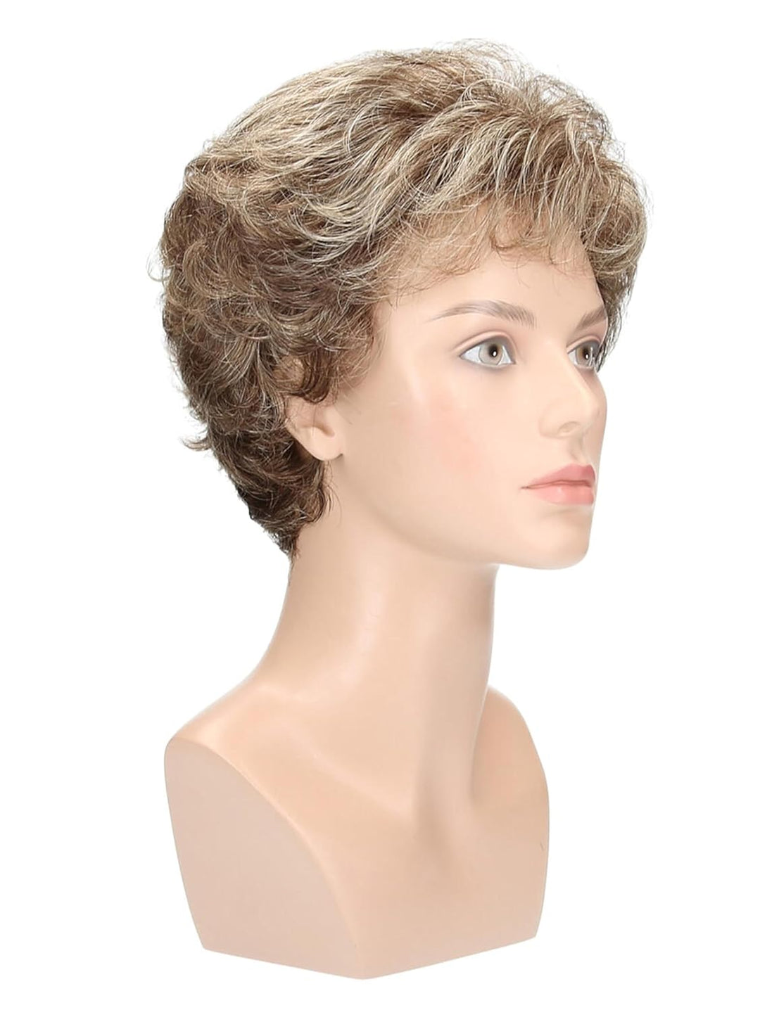 Perücke "Bärbel" Dunkelaschblond/Lichtblond gesträhnt, Dunkelaschblond/Lichtblond gesträhnt