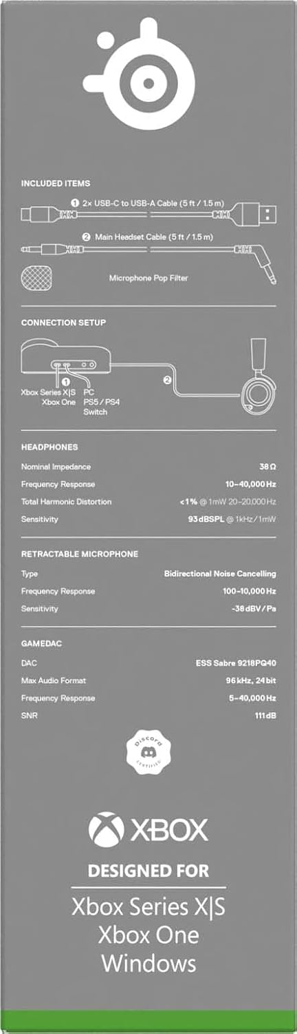 SteelSeries Arctis Nova Pro Xbox - Multi-System Gaming-Headset – Hi-Res Audio – 360° Surround-Sound