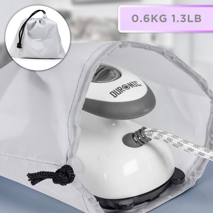 Duronic SI2 WE Mini Reisebügeleisen, 375W Mini Bügeleisen, Dampfbügeleisen 50ml Wassertank, kleines