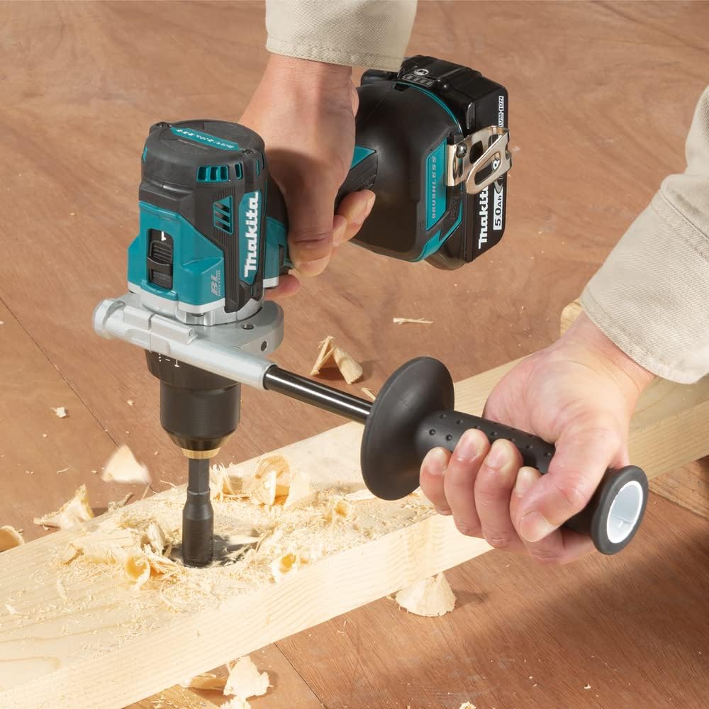 Makita DDF486RTJ Akku-Bohrschrauber 18V / 5,0 Ah, 2 Akkus + Ladegerät im MAKPAC, Petrol mit 2 Akkus