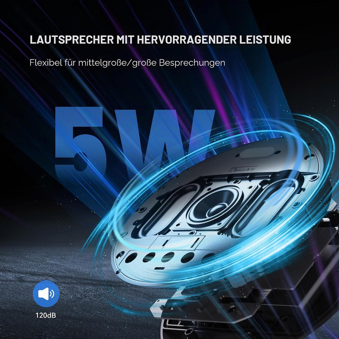 Tenveo M5B-EX Pro Drahtlose Konferenz-Freisprecheinrichtung | Daisy-Chain 2 Einheiten für 30 Teilneh