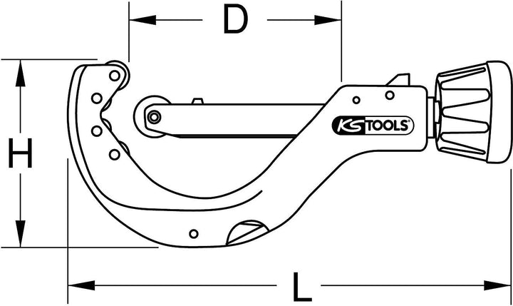 KS Tools 222.1250 Automatik-Rohrabschneider für Kunststoffrohre, 50-140mm
