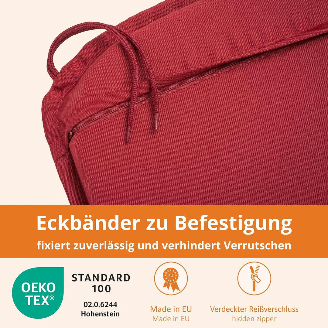 sleepling Outdoor 193924 4er Set Sitzkissen Auflage | Stuhlkissen Polster Gartenstuhl Terrassenstuhl