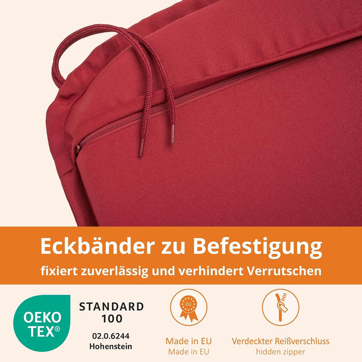 sleepling Outdoor 193924 4er Set Sitzkissen Auflage | Stuhlkissen Polster Gartenstuhl Terrassenstuhl