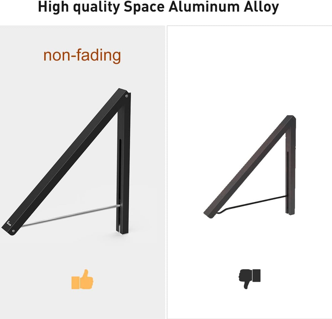 Kleiderbügel, faltbar, Wandhalterung, Aluminium, Aufbewahrung zu Hause, platzsparend, 2 Packungen 2