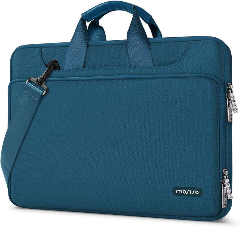 MOSISO 360 Schutz Laptop Schultertasche Kompatibel mit MacBook Air 15 Zoll 2023 M2 A2941/Pro 16 2023