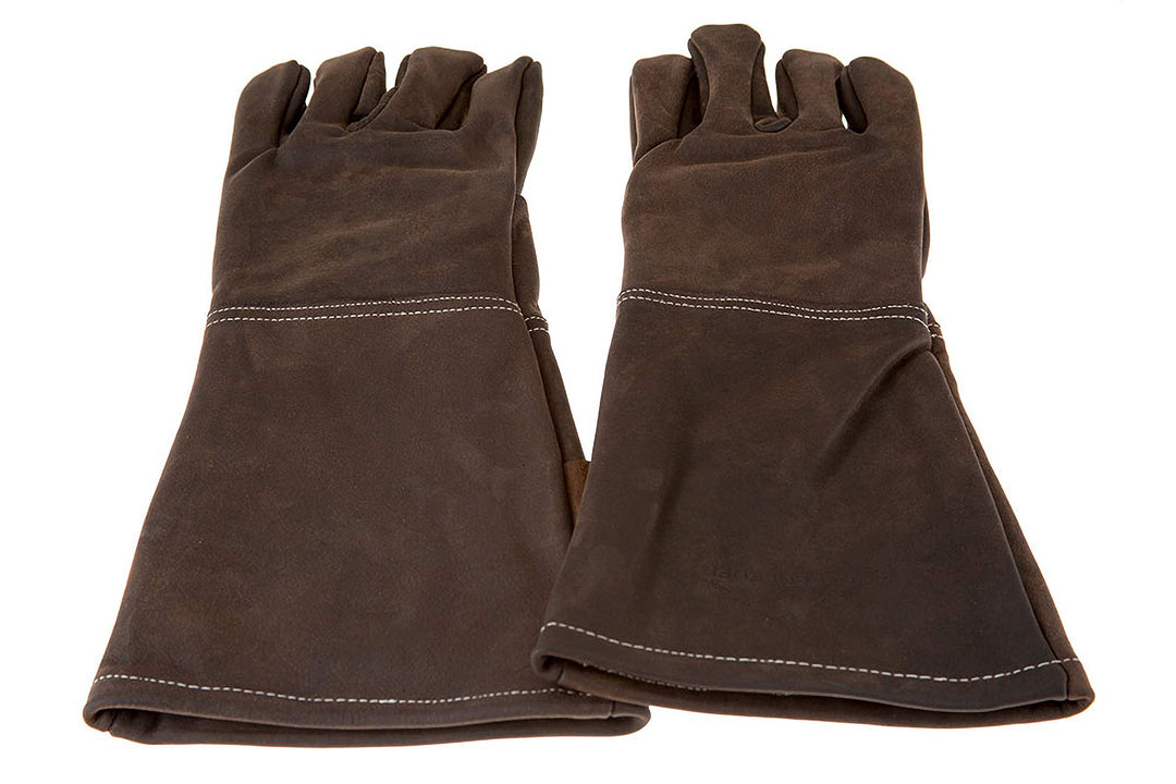 Alpenleder Grillhandschuhe ALPENGLÜHEN – Echt Leder Grill Handschuhe – Feuerfeste Grillhandschuhe mi