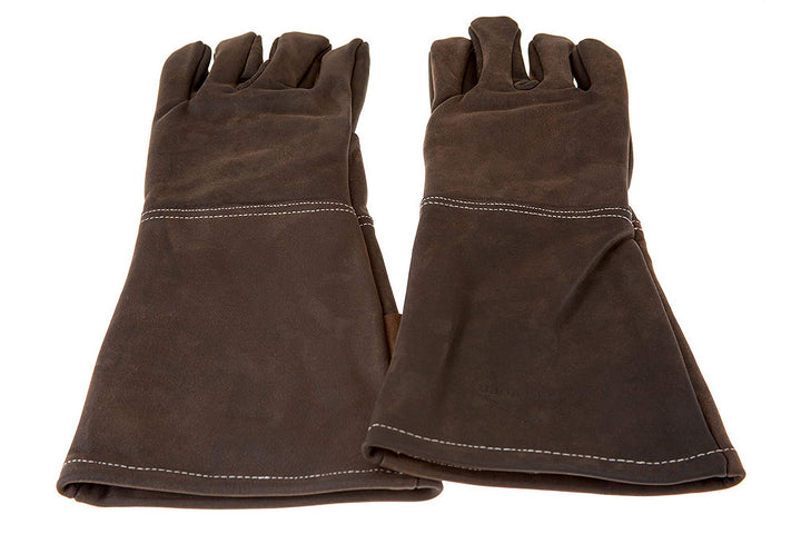 Alpenleder Grillhandschuhe ALPENGLÜHEN – Echt Leder Grill Handschuhe – Feuerfeste Grillhandschuhe mi