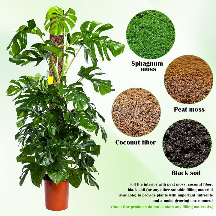 Moosstab für Monstera Rankhilfe Zimmerpflanzen 113cm Rankhilfe Monstera Pflanzstab Efeutute Pflanzen